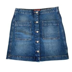 Lucky Brand Button Front Denim Skirt - Jean Skirt - 10 / 30